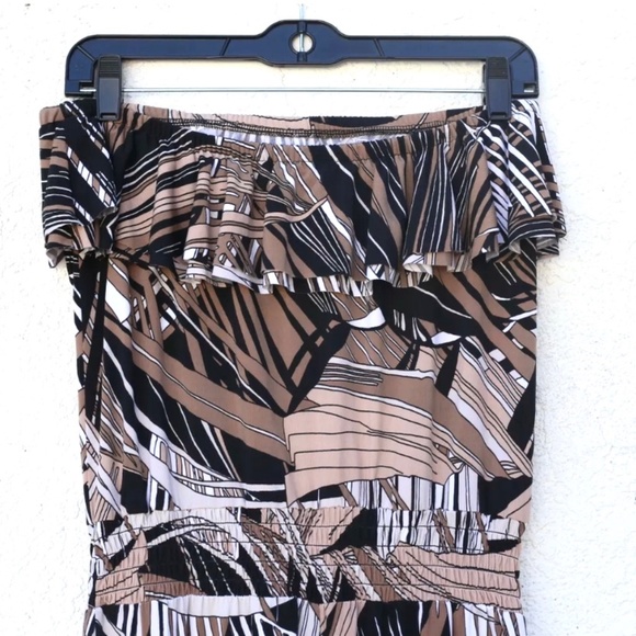 CACHE FLORAL PRINT DISCO JUMPSUIT OFF SHOULDER - Picture 5 of 8